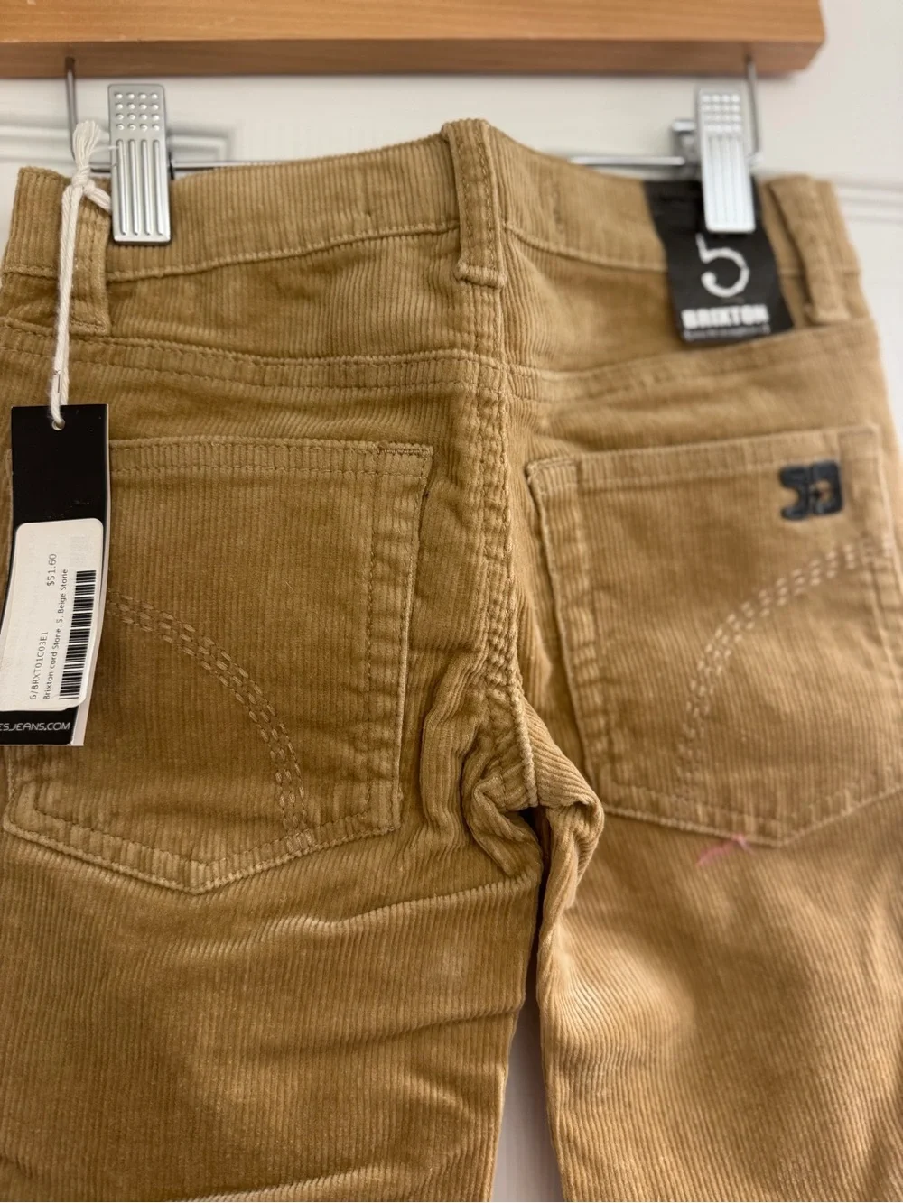 NWT Brixton Boys Corduroy Pants | CHOOSE SIZE | Khaki Tan